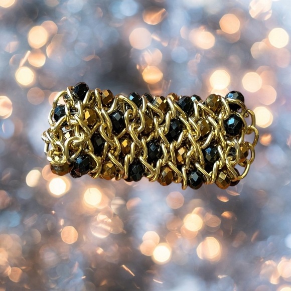 Beautiful sparklybrown and gold necklace with matching earrings bracelet is free - Picture 3 of 4